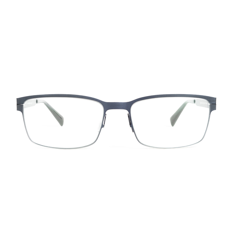 Zero G - Rye - Brushed Blue Steel - Rectangle - Titanium - Eyeglasses